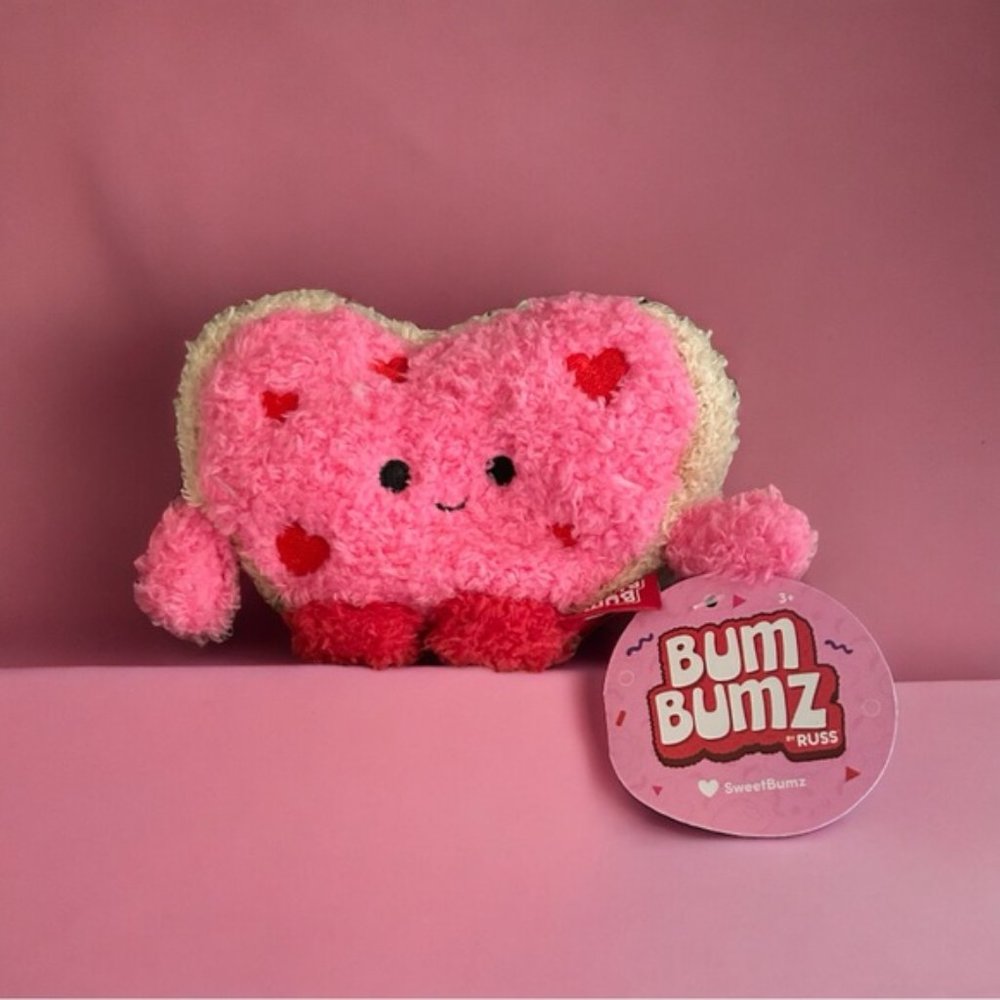 Casey the Cookie Pink 2024 Valentines Sweet Bum Bumz Plush Toy